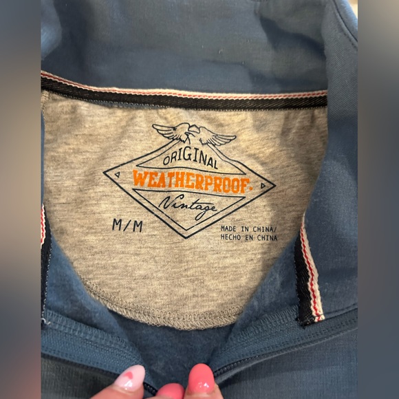 Weatherproof  Men’s 1/4 Zip Pullover Color Blue Size M - Picture 2 of 6